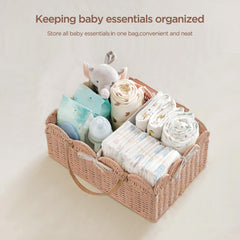 HBlife diaper caddy removable divider shown for flexible diaper and item organization