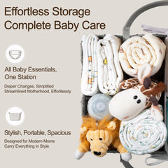 HBlife diaper caddy woven texture demonstrates durable, wipe-clean construction.