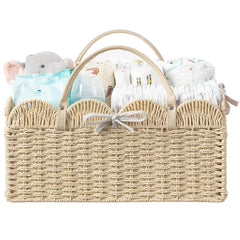 HBlife large diaper caddy front view showing spacious storage for nursery essentials.