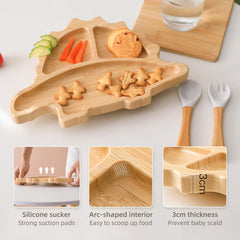 HBM bamboo utensils spoon guides toddler grip and gentle gum care.