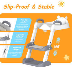 HBTower Potty Seat splash guard front reduces spills during potty training.