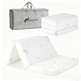 HDJOAPS pack and play mattress 38x26 tri-fold for easy travel and storage
