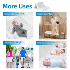 HDJOAPS pack and play mattress with washable cover and travel bag for easy transport