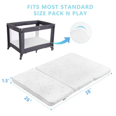 HDJOAPS foam closeup showcases CertiPUR-US foam support for baby comfort.
