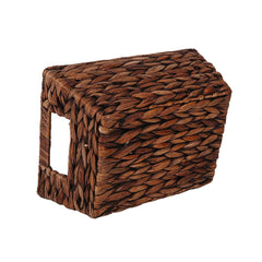 HDKJ small storage basket with stackable trapezoid design saves shelf space while organizing.