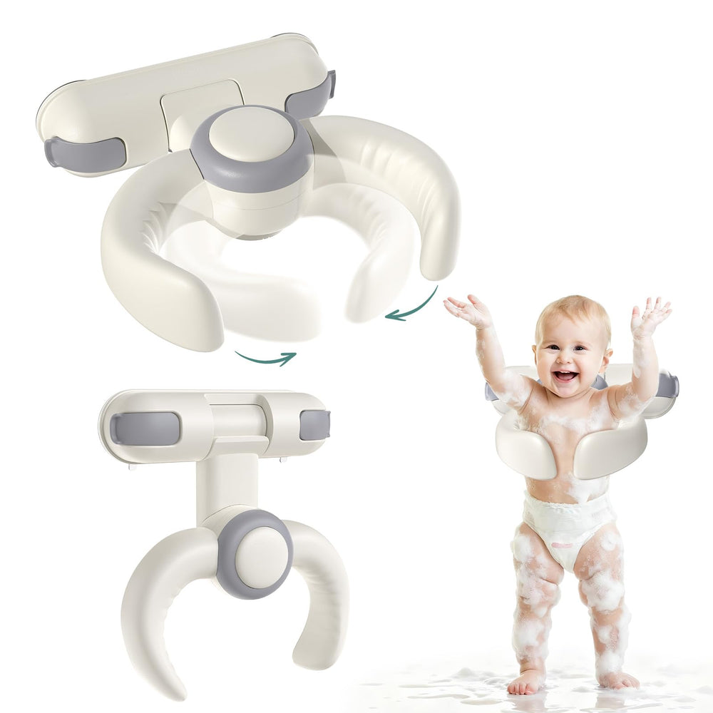 HDUYFYD baby bath stand wall-mount suction for drill-free stability.