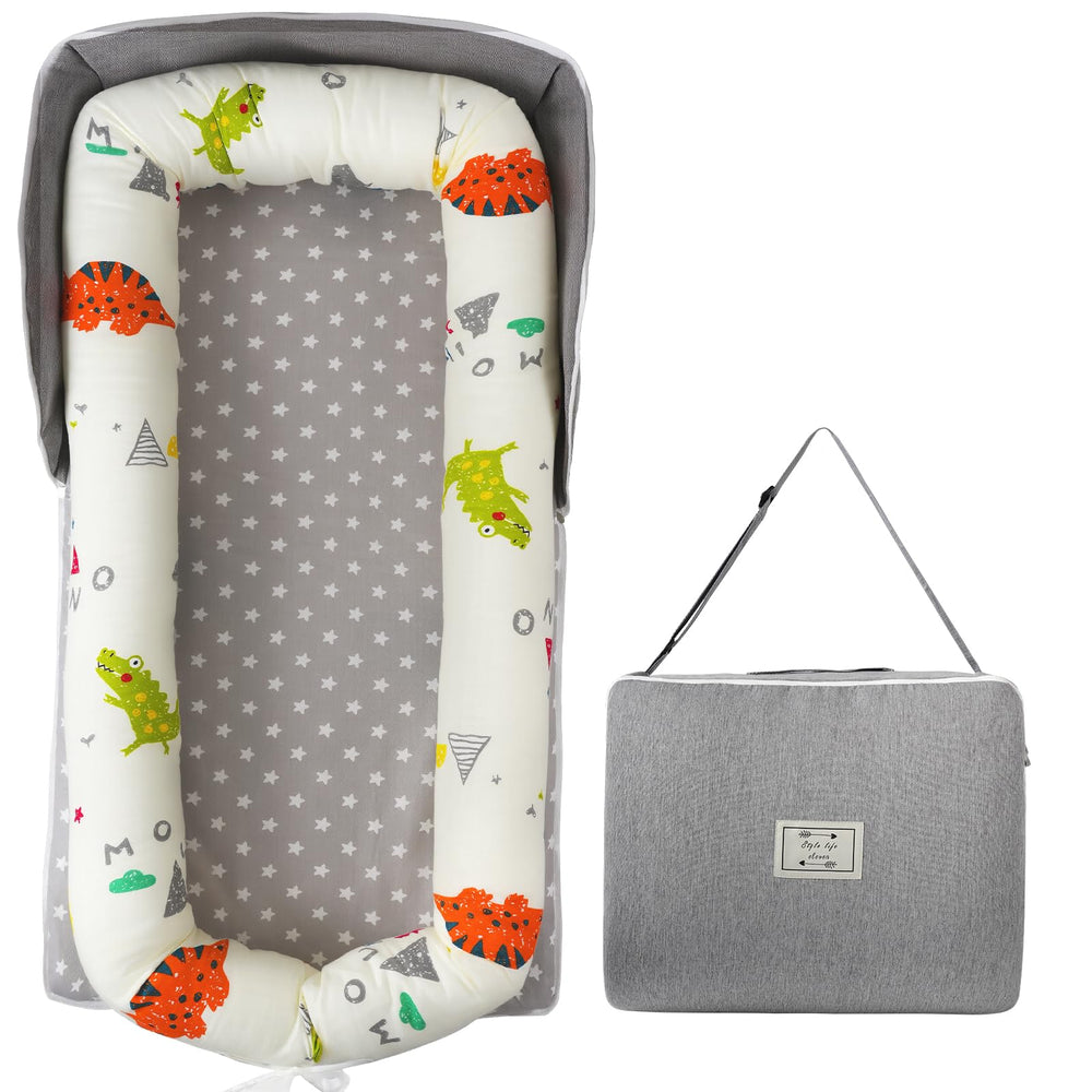 HDUYFYD portable baby lounger folded for travel and quick setup