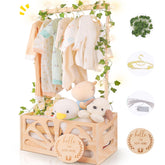 HDUYFYD wooden baby crate assembly shows easy setup for DIY baby shower gift