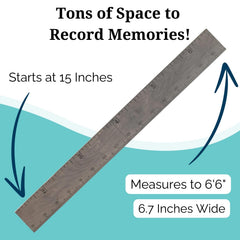 Headwaters Growth Chart Wall family-use display illustrating multi-age height tracking.