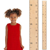Headwaters Studio growth chart front view on natural wood for nursery decor