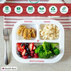 Health Beet MyPlate portion-trainer plate for independent eating