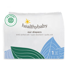Healthybaby diapers outer packaging highlights a gentle, safe option for everyday baby care.