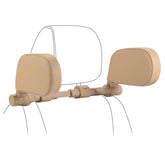Heapany Roadpal headrest pillow close-up in leather for enhanced comfort on trips