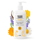 Heavens on Earth baby shampoo bottle with tear-free, gentle cleanse for sensitive skin.