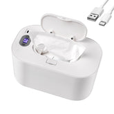 Hebafri baby-wipe-warmer top view shows compact design for quick newborn care.