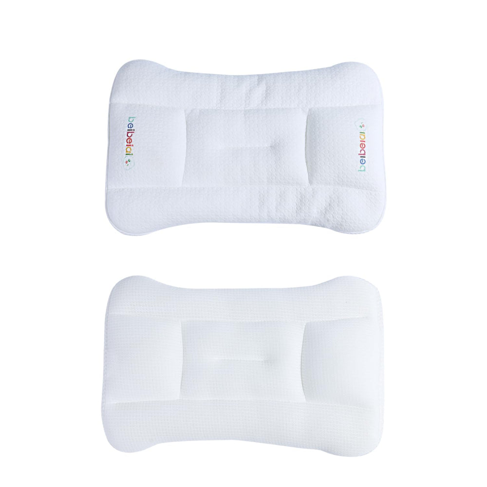 Hebove Kids Pillow shows ergonomic spine support for growing children.