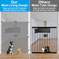 HEELALBABY 72-inch tall gate indoors and outdoors for versatile protection.