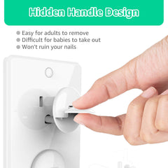 HEELALBABY outlet covers with hidden ring-pull handle for easy access