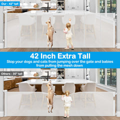 HEELALBABY no bottom bar gate reduces tripping risk during routines.