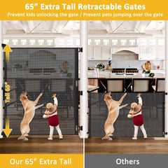 HEELALBABY retractable gate with one-handed operation for quick setup