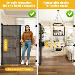 HEELALBABY soft mesh material gate offering snag-free safety
