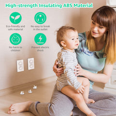Heelalbaby white 3-prong outlet covers blend with existing outlets