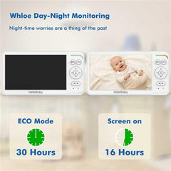 HelloBaby HB6560-2 pan-tilt provides comprehensive room coverage