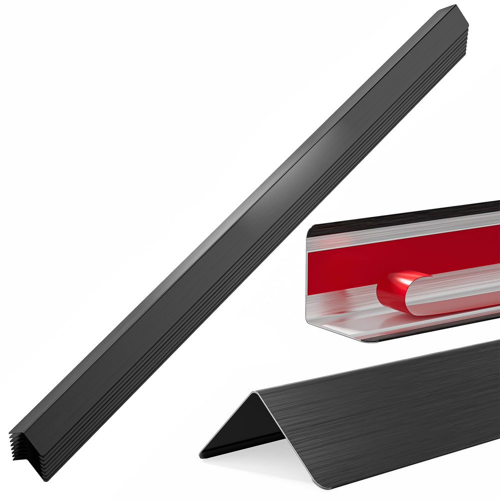 HelloaySen corner guard 2x2x48 black front view for durable wall protection.