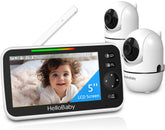 HelloBaby 5in baby monitor front view displays a clear parent unit for quick checks