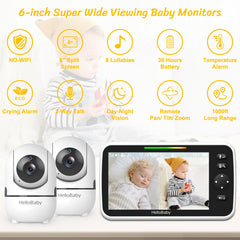 HelloBaby wifi-free setup ensures private offline monitoring