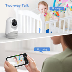 HelloBaby night vision and PTZ enable real-time viewing in darkness