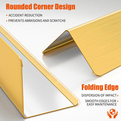 HelloaySen polished golden finish corner protector enhances interiors while guarding corners.