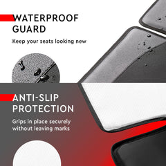 Helteko slip-proof back demonstrates stay-in-place feature preventing shifting during drives