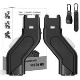 Henkgo upper adapter on Uppababy Vista enabling flexible seat configurations.
