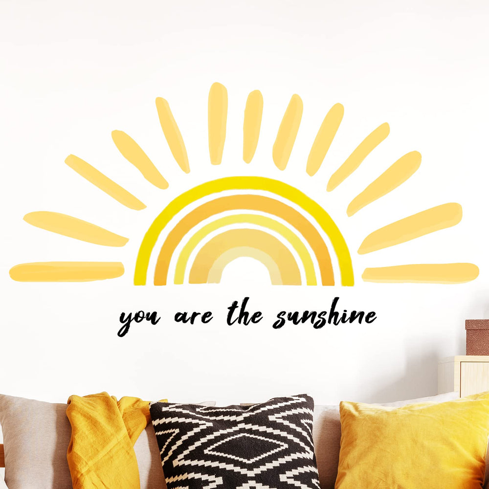 Henoyso sun wall decal half-sun display brightens living spaces