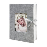 HenPisen Photo Album with gray linen cover, ideal for elegant family memories