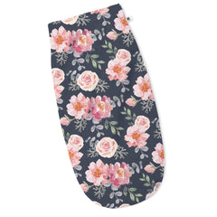 Henry Hunter swaddle sack close-up reveals stretchy cotton blend for secure yet comfy fit.