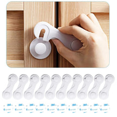 HEOATH child safety cabinet locks 10-pack packaging secures multiple areas
