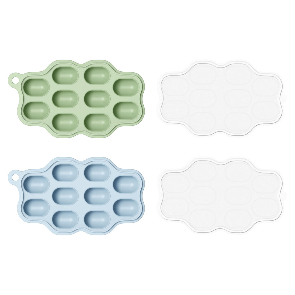 HEOMOONE baby food freezer tray with lid 2 pack for organized batch prep and storage