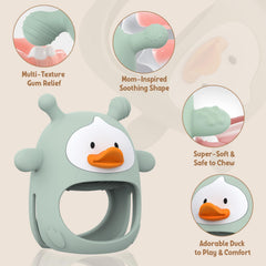 HEOMOONE teething mitten wristband adjustable ensures a secure fit.