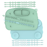 Hepotk baby placemats with four suction cups grip smooth tables for mess-free feeding.