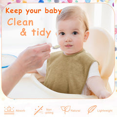 Hercicy neutral-design bib laid flat emphasizes versatile unisex look.