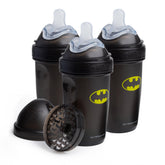Herobility Batman DC bottles 3-pack assembled for convenient feeding on the go