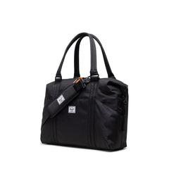 Herschel Strand Duffle Diaper Bag black stroller attachment keeps bag accessible.