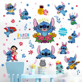 HeyAlpha wall stickers Ohana Stitch on wall add playful family vibes to kids' room.