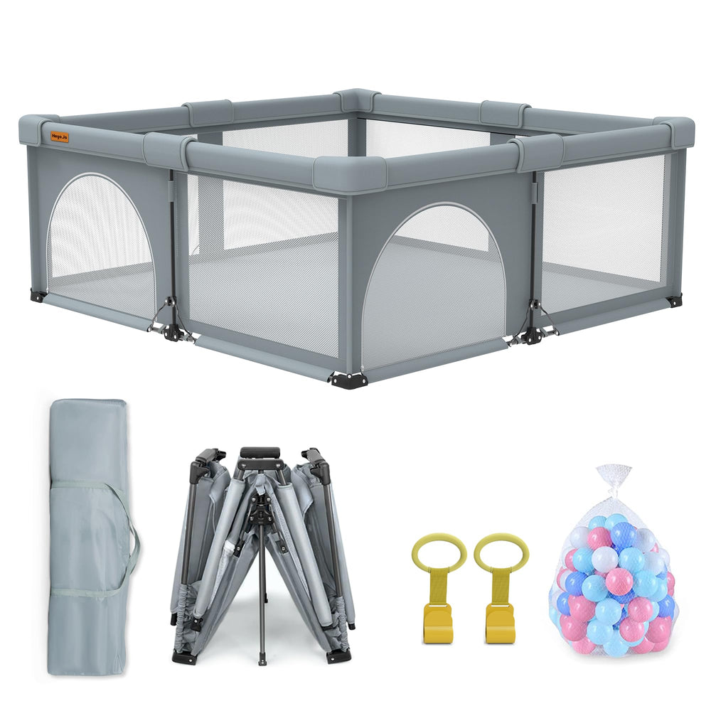 Heyo.Ja foldable baby playpen 50x50 folds for travel with compact storage
