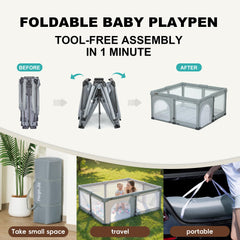 Heyo.Ja foldable baby playpen 50x50 portable for indoor or outdoor use