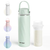 HEYTRIP breastmilk cooler bottle green front view for travel-ready feeding
