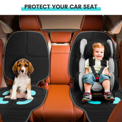 HEYTRIP car seat protector forward-facing cover keeps seats clean for active kids.
