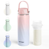 HEYTRIP portable breastmilk cooler side view shows compact travel-friendly design.